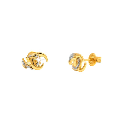 7x10mm Aretes de Dama Oro 14k Pavé con Diamantes Naturales