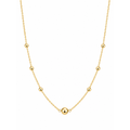 Cadena Oro 14k Bolitas con Esfera Central