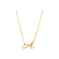 18mm Collar Oro 14k Inicial Pavé con Diamantes Naturales