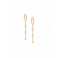 33.3mm Aretes de Dama Oro 14k Threader Colgantes con Diamantes Naturales