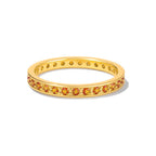 Anillo de Dama Oro 14k Eternity Circonios Naranja