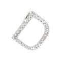Dije Oro Blanco 14k Inicial Pavé con Diamantes Naturales