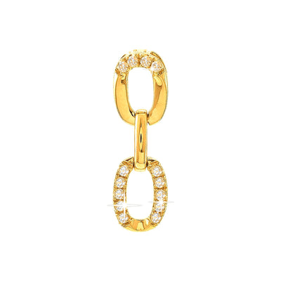 5.5x18.5mm Dije Oro 14k Pavé con Diamantes Naturales
