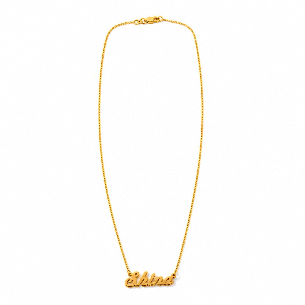 Cadena Nombre Personalizado Oro 14k