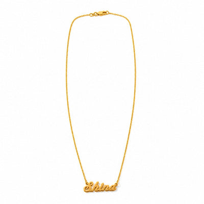 Cadena Nombre Personalizado Oro 14k