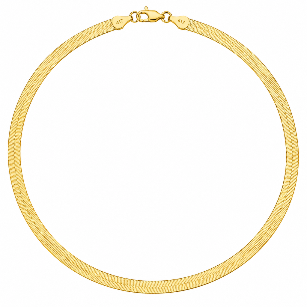 Cadena Oro 10k Espiga 3mm 16 Pulgadas