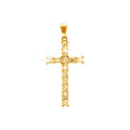 Dije Oro 14k Cruz con Diamantes Naturales