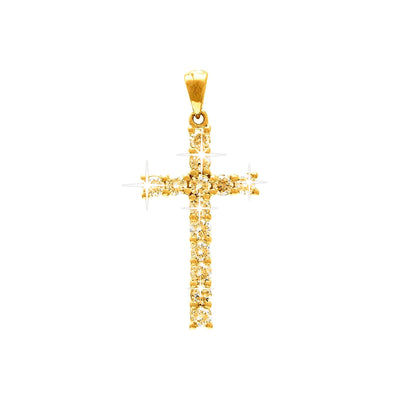 Dije Oro 14k Cruz con Diamantes Naturales