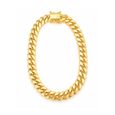 7mm Manilla Cubana Oro 14k