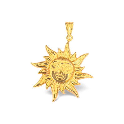 Dije Sol con Rostro Oro 10k