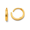 Aretes de Dama Oro 14k Aro Liso Delgado Pequeño