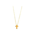 7.4x11mm Dije Oro 14k Cruz con Gold