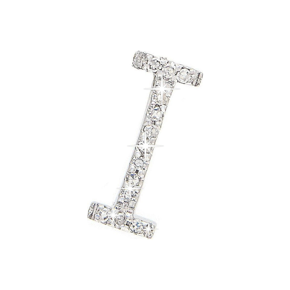 Dije Oro Blanco 14k Inicial con Diamantes Naturales