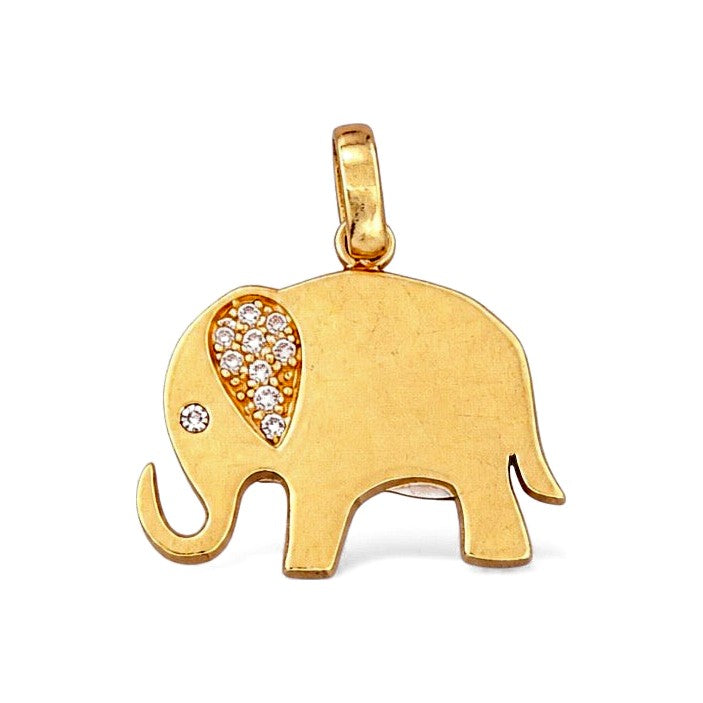 Dije Elefante Oro 14k con Circonios