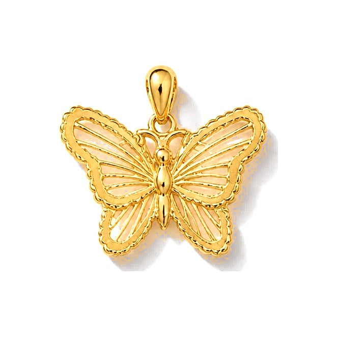 Dije Mariposa Oro 10k Calada