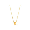 8mm Collar Oro 14k Inicial con Diamantes Naturales