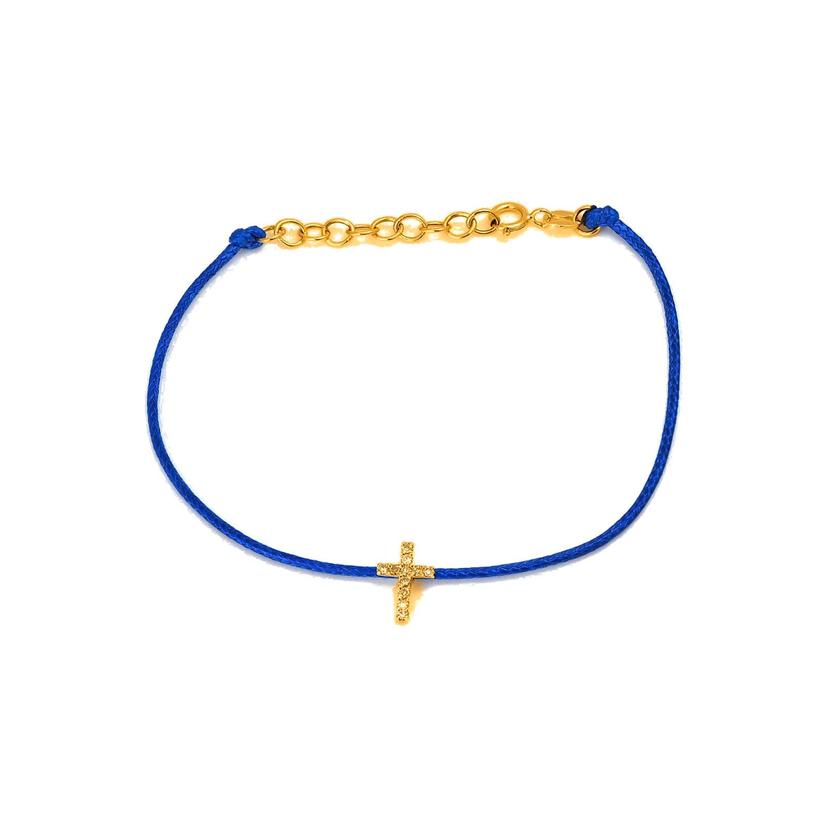6x9mm Brazalete de Dama Oro 14k Cruz Pavé con Diamantes Naturales