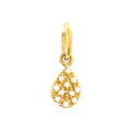 4x11mm Dije Oro 14k Pavé con Diamantes Naturales