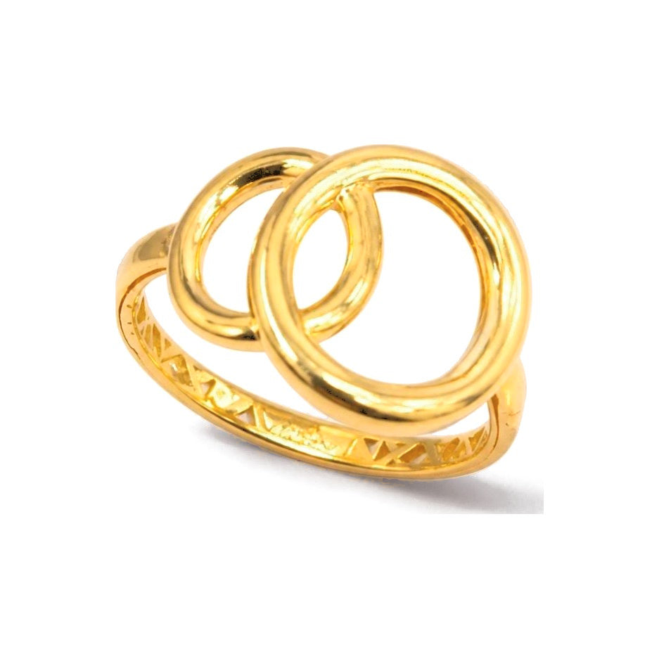 Anillo de Dama Oro 10k Dos Círculos Entrelazados