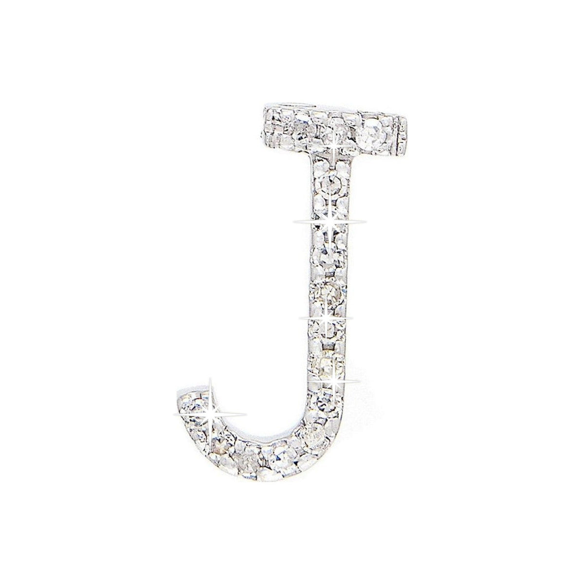 Dije Oro Blanco 14k Inicial con Diamantes Naturales