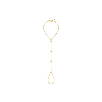 Clon de Mano Oro 14k con Circonios en Bisel