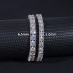 6.5mm Cadena Tenis Moissanite Zinc