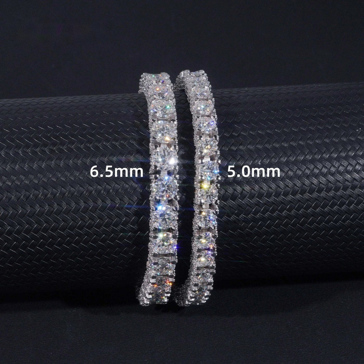 6.5mm Cadena Tenis Moissanite Zinc