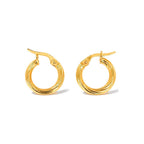 Aretes de Dama Oro 10k Argolla Pequena Torcida