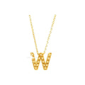 7mm Collar Oro 14k Inicial Pavé con Diamantes Naturales