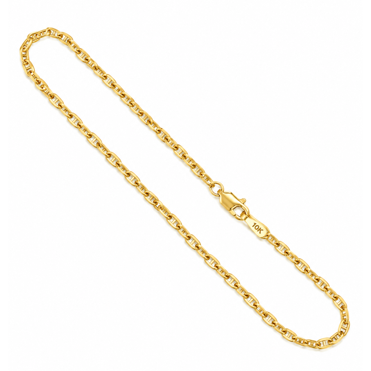 2.5mm Tobillera Oro 10k Marinera