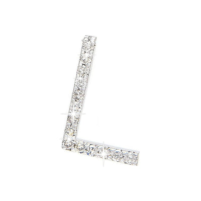 Dije Oro Blanco 14k Inicial con Diamantes Naturales