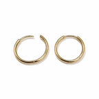 Aretes de Dama Oro 10k Argolla Clasica Gruesa