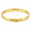 Brazalete Oro 10k Rígido Liso Broche de Gancho