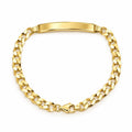 Brazalete Oro 10k Corte Brillo con Placa