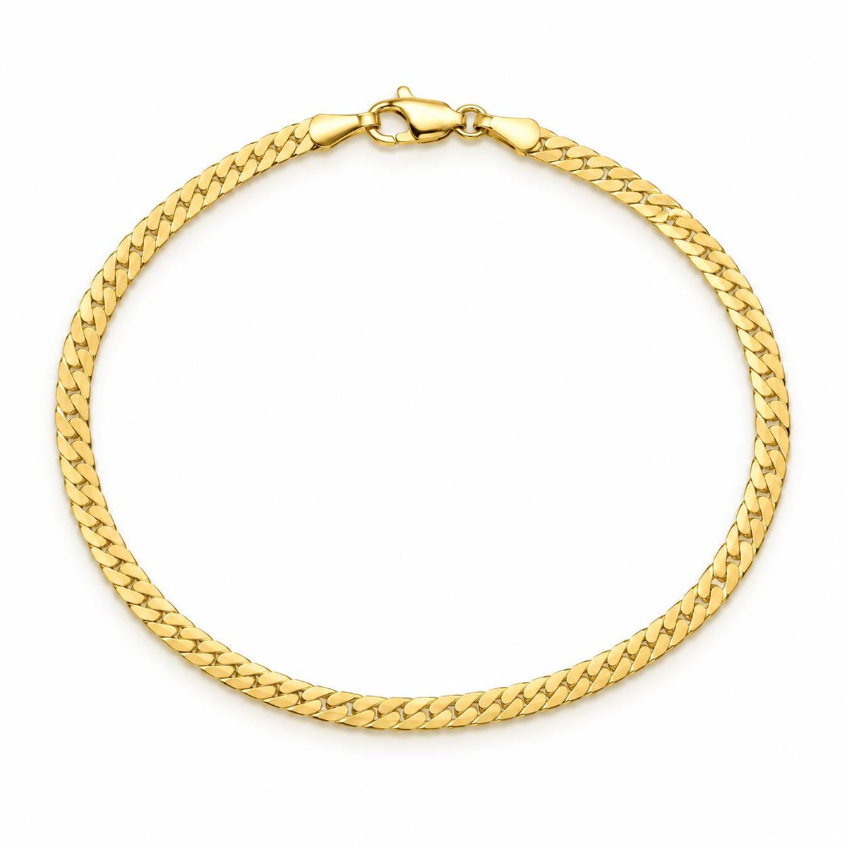 Brazalete Oro 10k Cubano Delgado