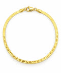 Brazalete Oro 10k Herringbone Diamantado
