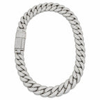 20MM Cadena Cubana Pavé Moissanite Zinc