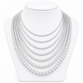 6.5mm Cadena Tenis Moissanite Zinc