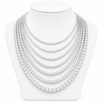 6.5mm Cadena Tenis Moissanite Zinc