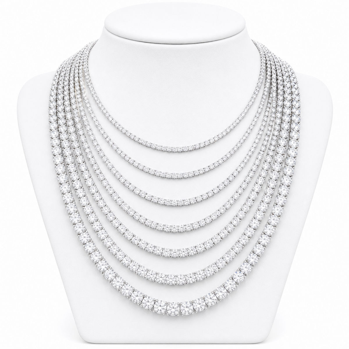 6.5mm Cadena Tenis Moissanite Zinc