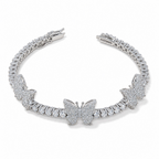 3MM Manilla Tenis Mariposas Moissanite S925