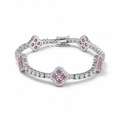 Manilla Flores Rosa Moissanite S925