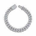 Manilla Cubana Pavé Moissanite Zinc
