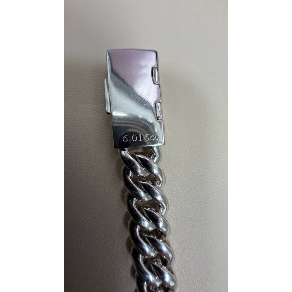 Manilla Cubana Pavé Moissanite Zinc