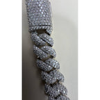 Manilla Cubana Pavé Moissanite Zinc