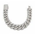 16MM Manilla Cubana Pavé Moissanite Latón