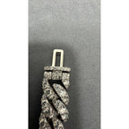 16MM Manilla Cubana Pavé Moissanite Latón