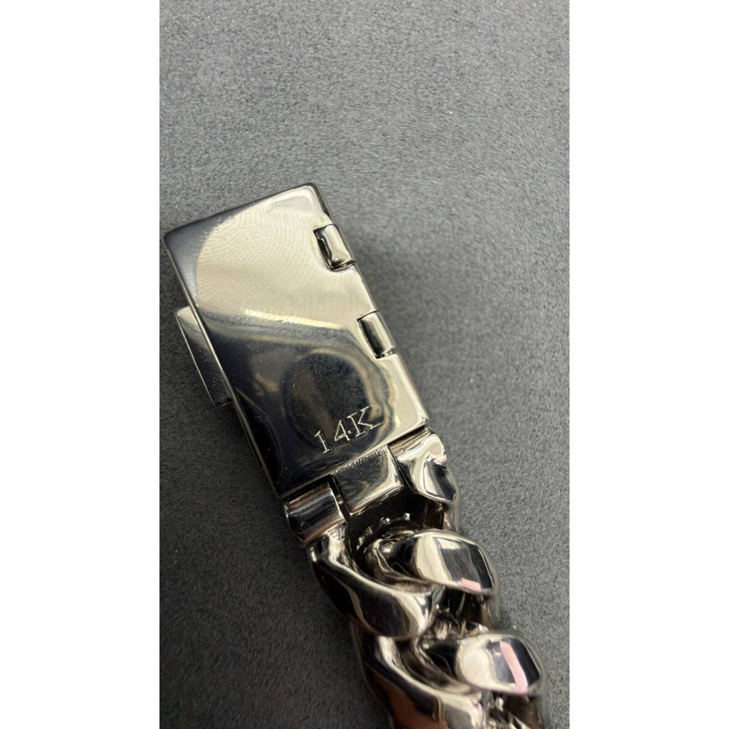 16MM Manilla Cubana Pavé Moissanite Latón