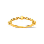 Anillo de Dama Oro 10k Cuerda con Detalle Cuadrado