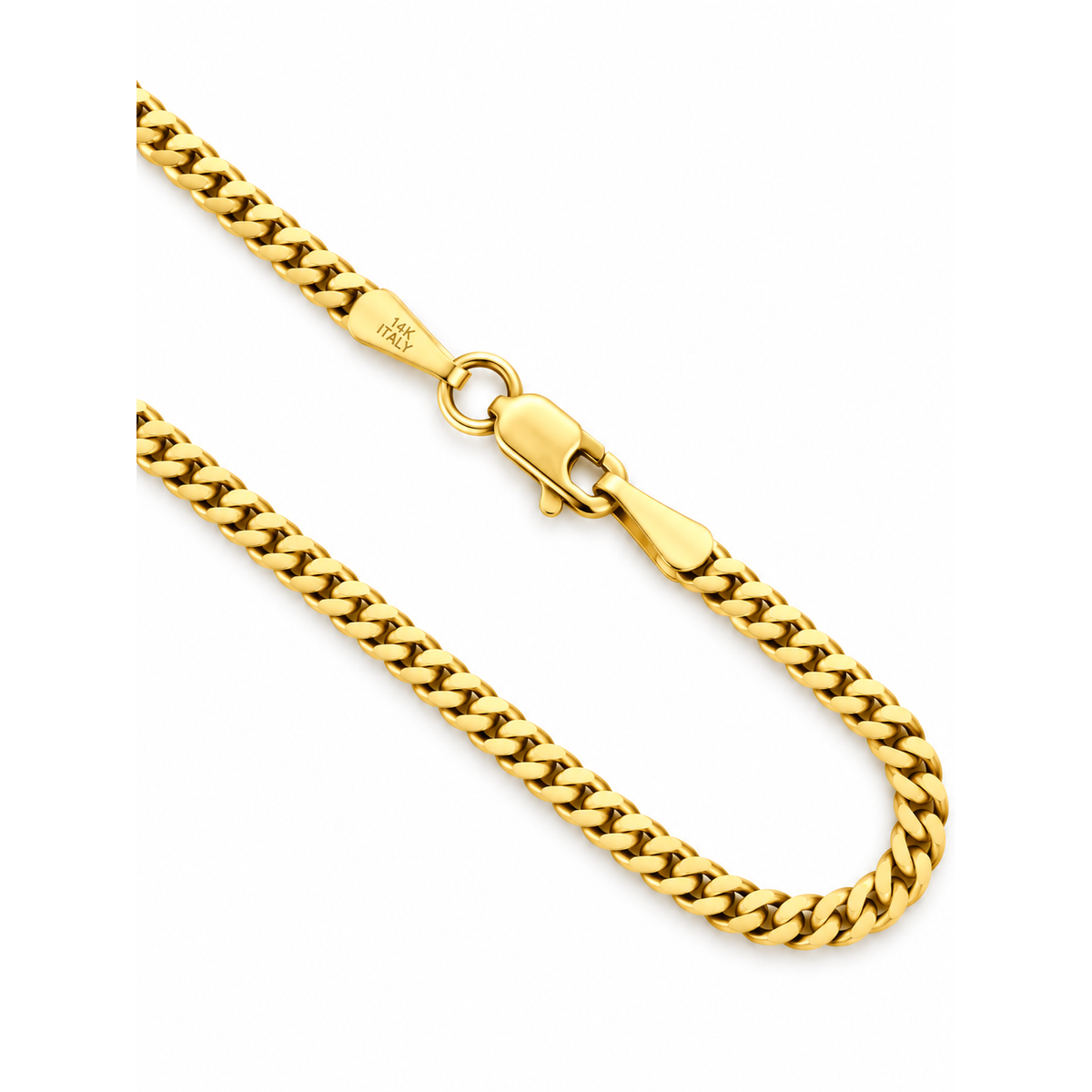 Cadena Oro 14k Cubana 3mm 24 Pulgadas